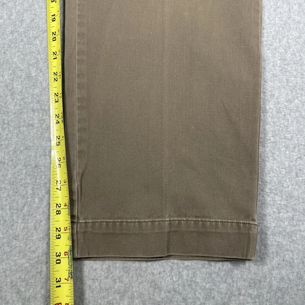 Vtg Polo Ralph Lauren Classic Chino Cotton Twill Pants Men's 33x32(32x30) Brown